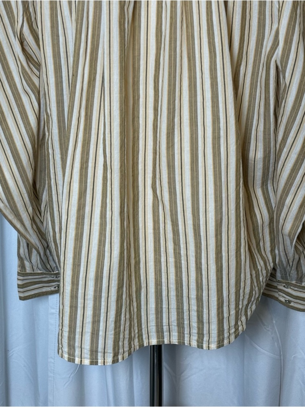 Ulla Johnson Dari Blouse Sand Stripe Puff Sleeve 100% Cotton Womens 12 NWT - Picture 12 of 15